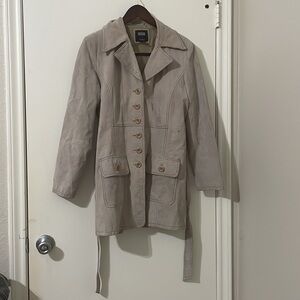 Helium Outerwear Leather Suede Coat Size M